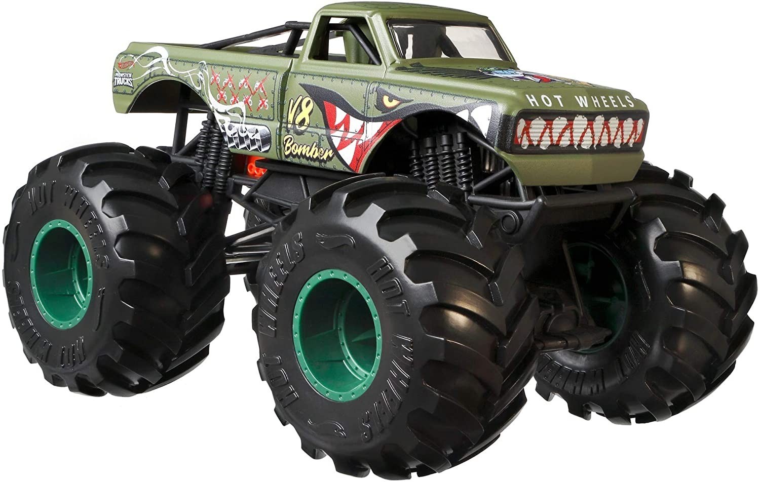

Машинка Hot Wheels Monster Trucks монстр трак 1:24 V8 Bomber (GWL16)
