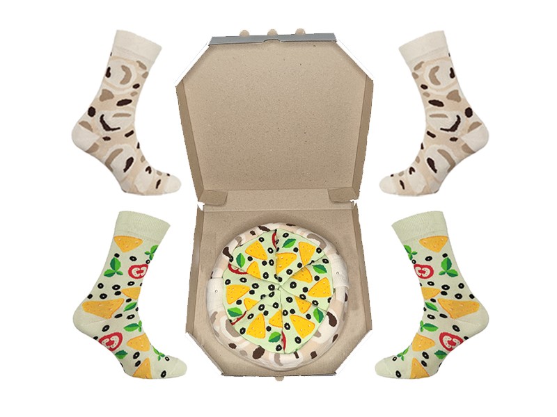 

Мужские наборы носков с принтом в виде пиццы Margarita Pizza Socks Box 4 пары YummySocks M (40-43) Разноцветные (1663)