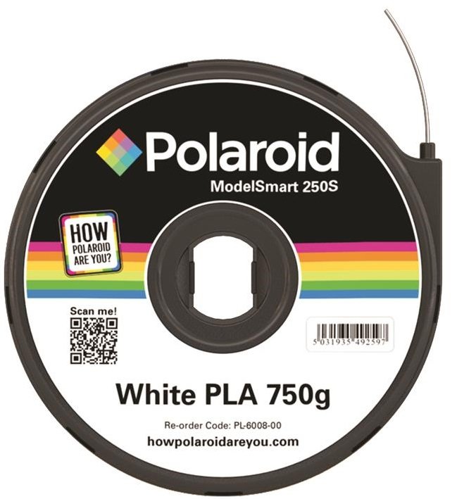 

Картридж з ниткою 1.75мм / 0.75кг PLA Polaroid ModelSmart 250s, білий