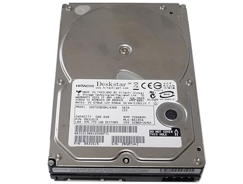 

HDD SATA 500GB Hitachi (HGST) Deskstar E7K500 7200rpm 16MB (HDS725050KLA360) Refurbished