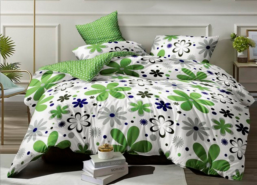 

Комплект постельного белья MirSon Сатин Premium 22-1262 Green Summer 220х240