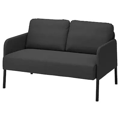 

Двухместный диван IKEA GLOSTAD классический на ножках Темно-серый (504.890.12)