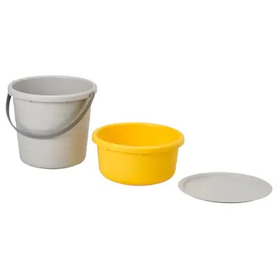 

Ведро с крышкой IKEA PEPPRIG из прочного пластика (004.995.32)