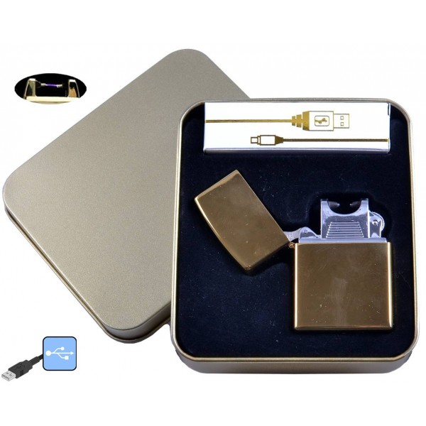 

Электроимпульсная зажигалка в металлической упаковке (USB) 4839-1