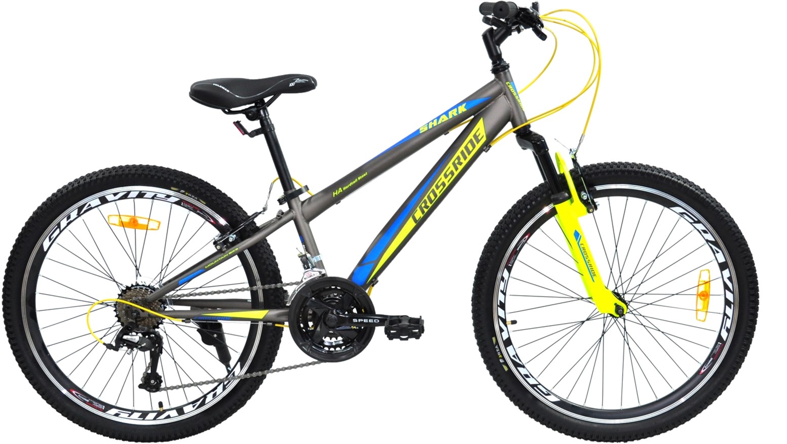 

Велосипед Crossride Shark 24" 13" 2021 Серо-желтый (01731-130-2)