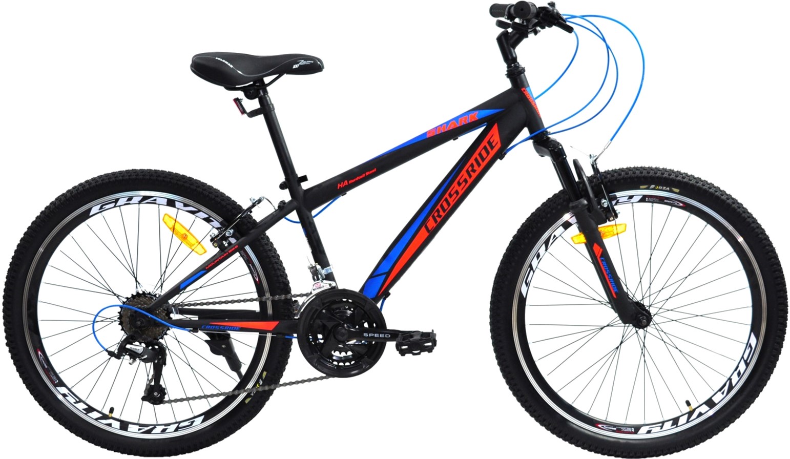 

Велосипед Crossride Shark 24" 11" 2021 Черно-красный (01731-110-1)
