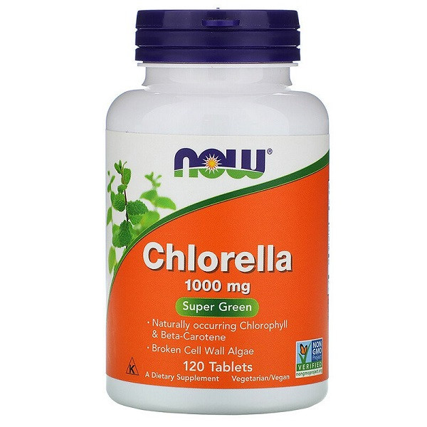 

Витамины и минералы NOW Foods Chlorella 1000 mg 120 таблеток