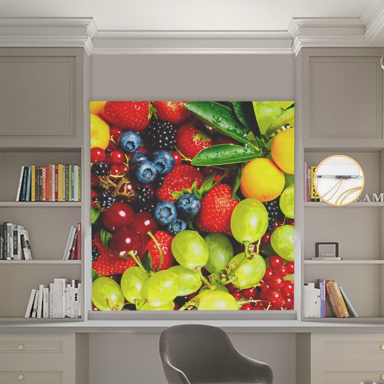 

Римские шторы DECOLIV Фотопечать Фрукты 00-126 Блэкаут 50*170 см
