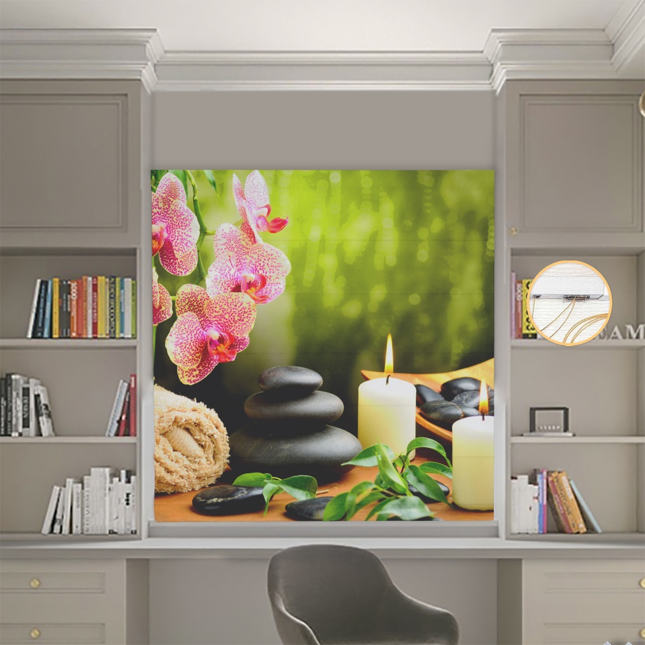 

Римские шторы DECOLIV Фотопечать Цветок 00-273 Блэкаут 60*170 см