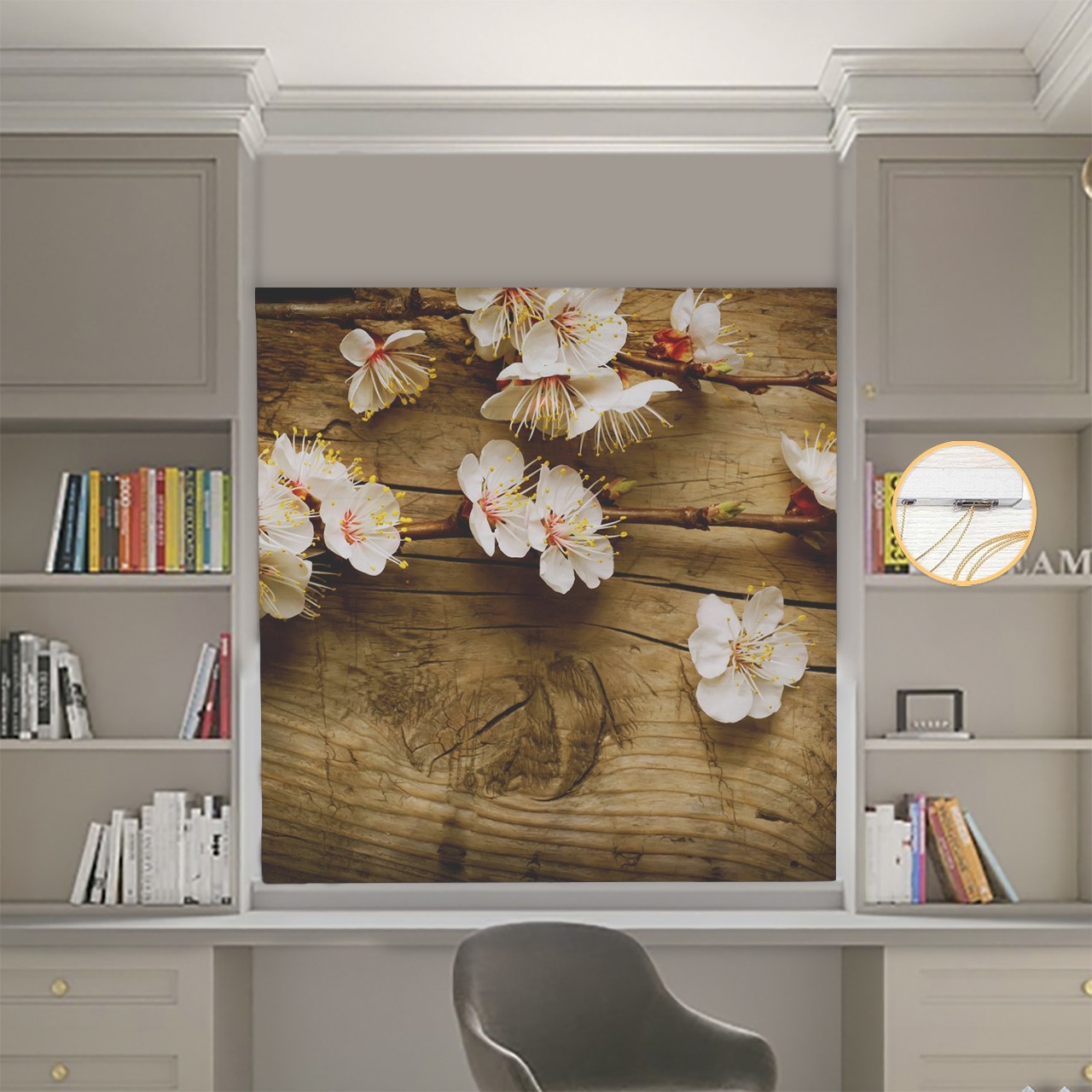 

Римские шторы DECOLIV Фотопечать Цветы 00-461 Блэкаут 50*170 см
