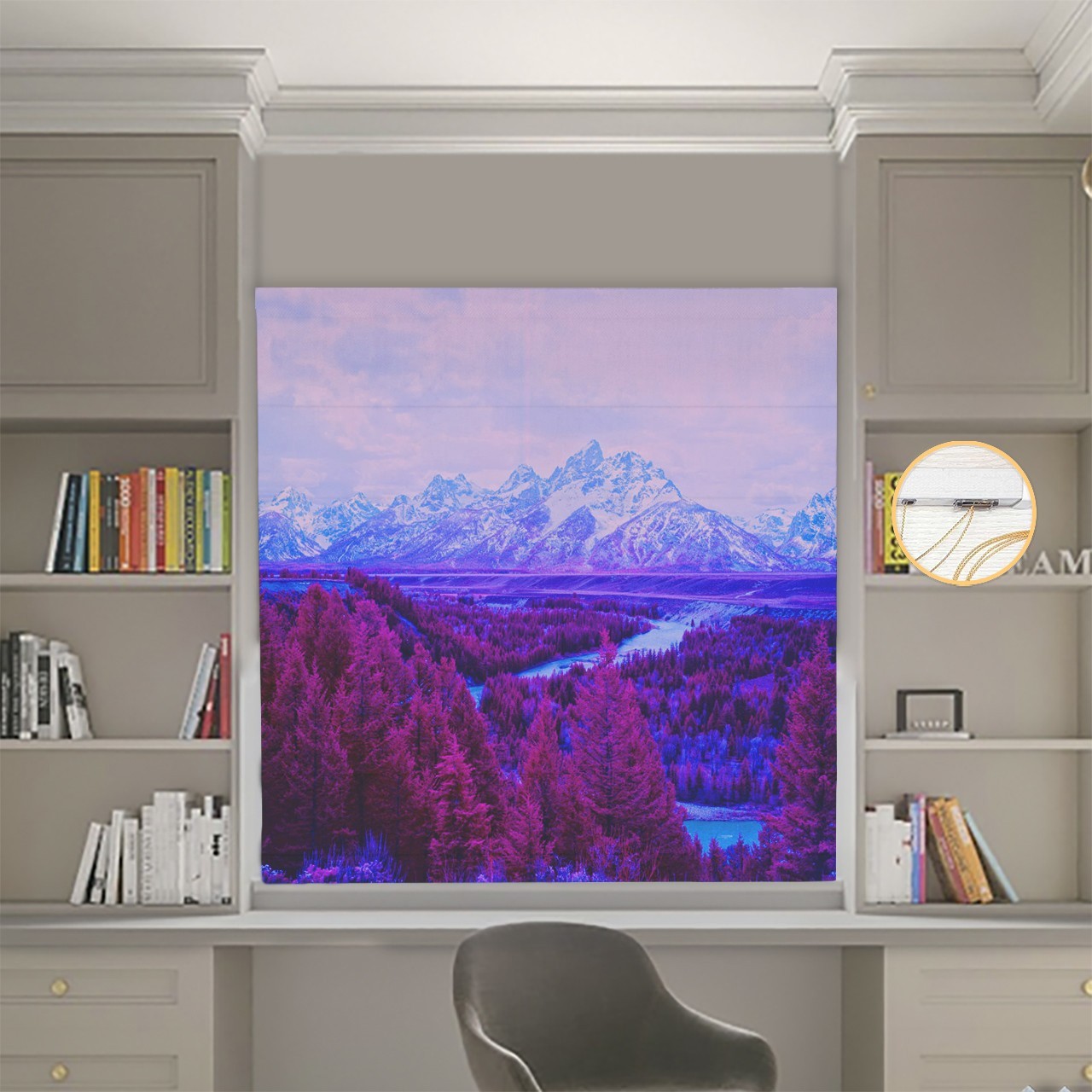

Римские шторы DECOLIV Фотопечать Горы 00-370 Блэкаут 290*170 см