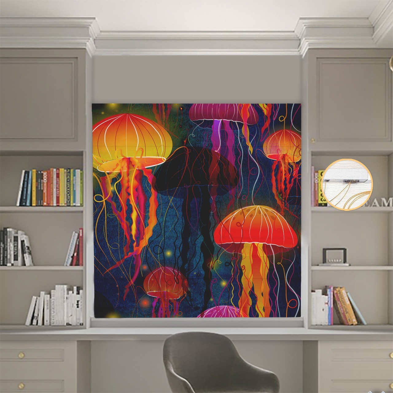 

Римские шторы DECOLIV Фотопечать Медуза 08-039 Блэкаут 240*170 см