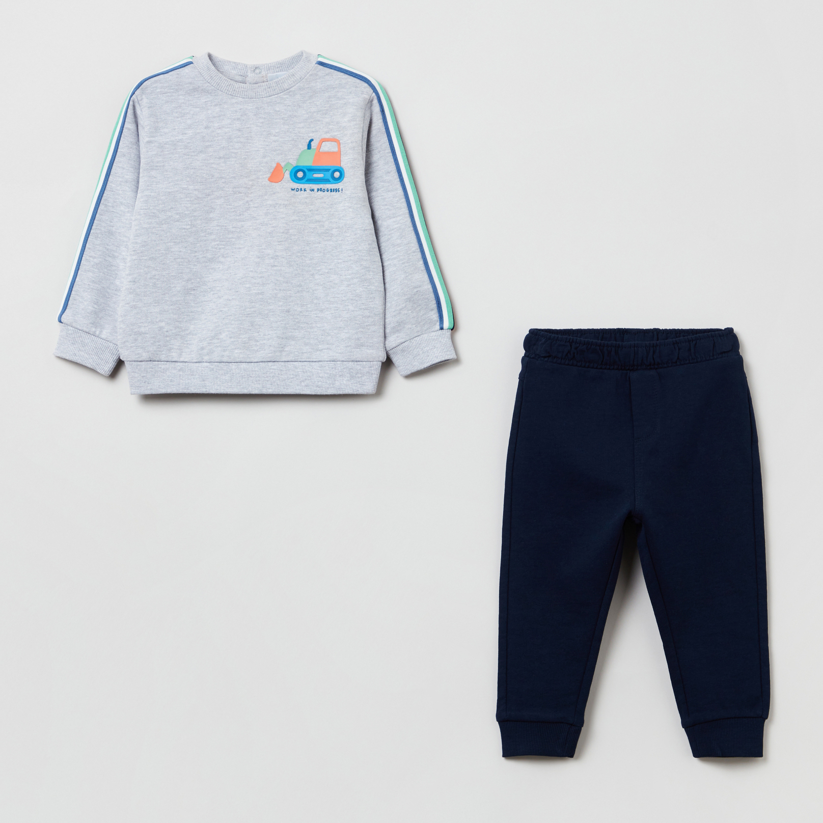 

Костюм (свитшот + штаны) OVS 1293829-172 80 см Grey