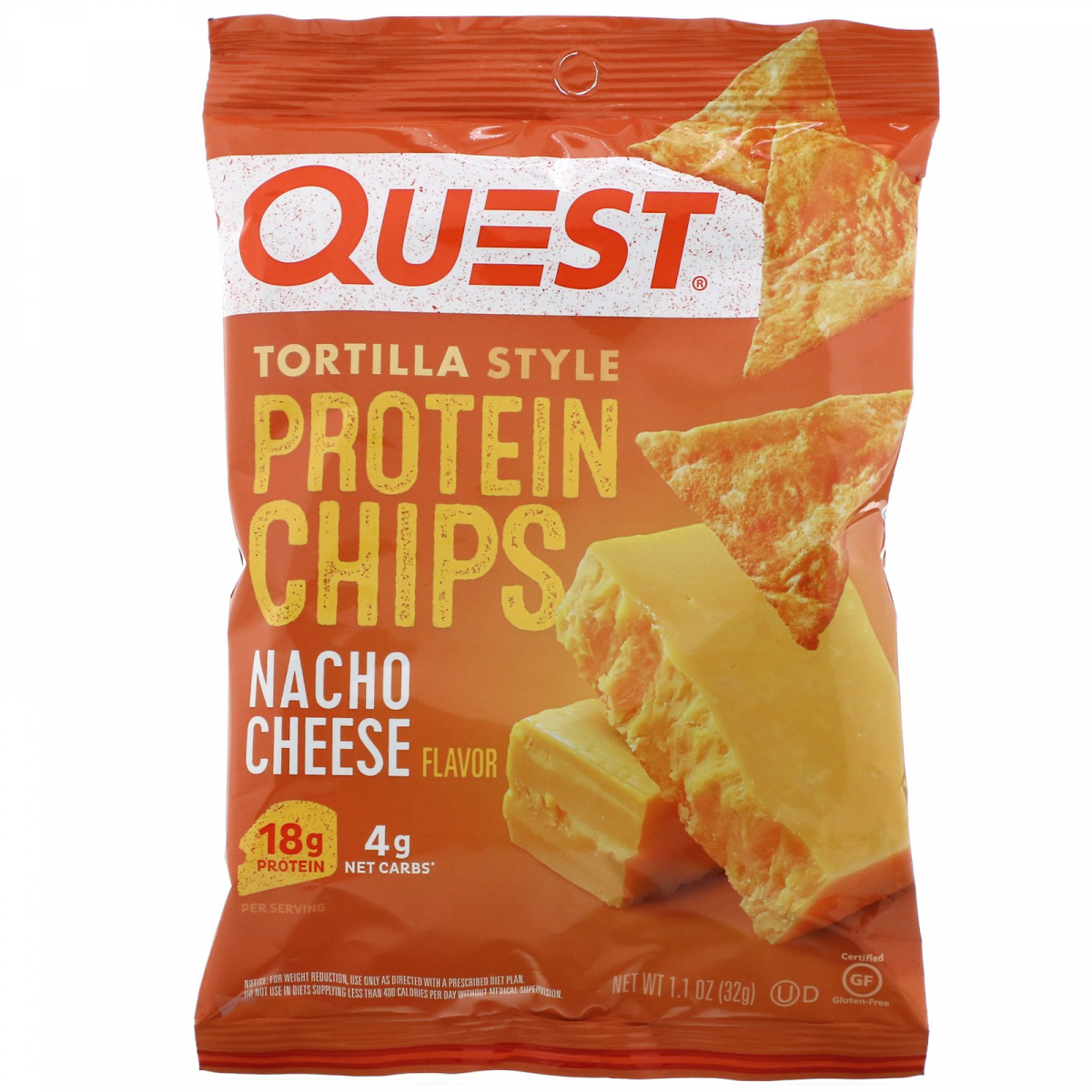 

Протеиновые чипсы в стиле тортильи, сыр начо, Tortilla Style Protein Chips, Nacho Cheese, Quest Nutrition, 12 пакетиков по 1,1 унции (32 г) каждый