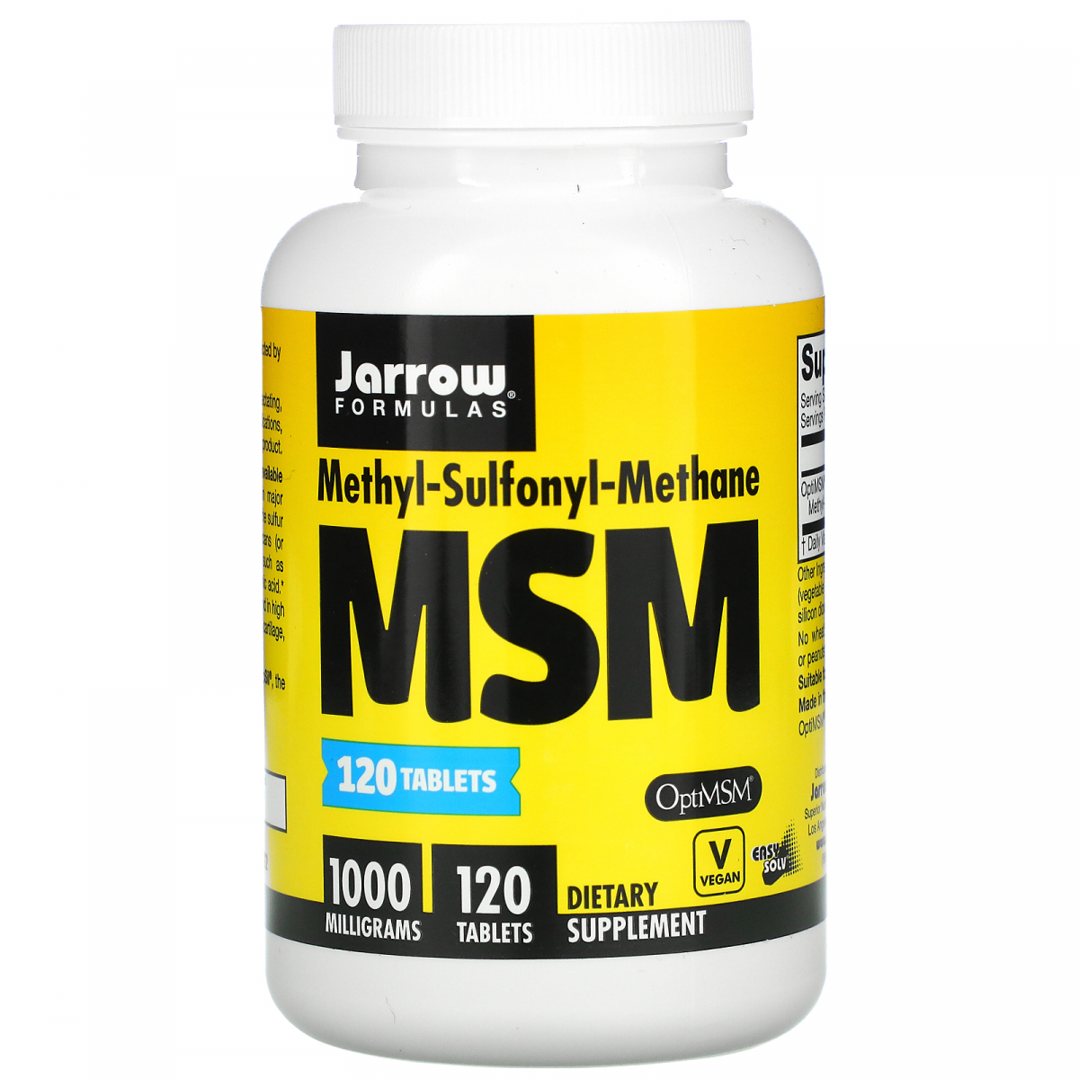 

МСМ метилсульфонилметан Jarrow Formulas (MSM) 1000 мг 120 таблеток