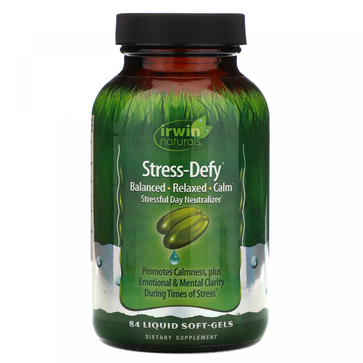 

Stress-Defy84 жидких желатиновых капсул, Irwin Naturals,