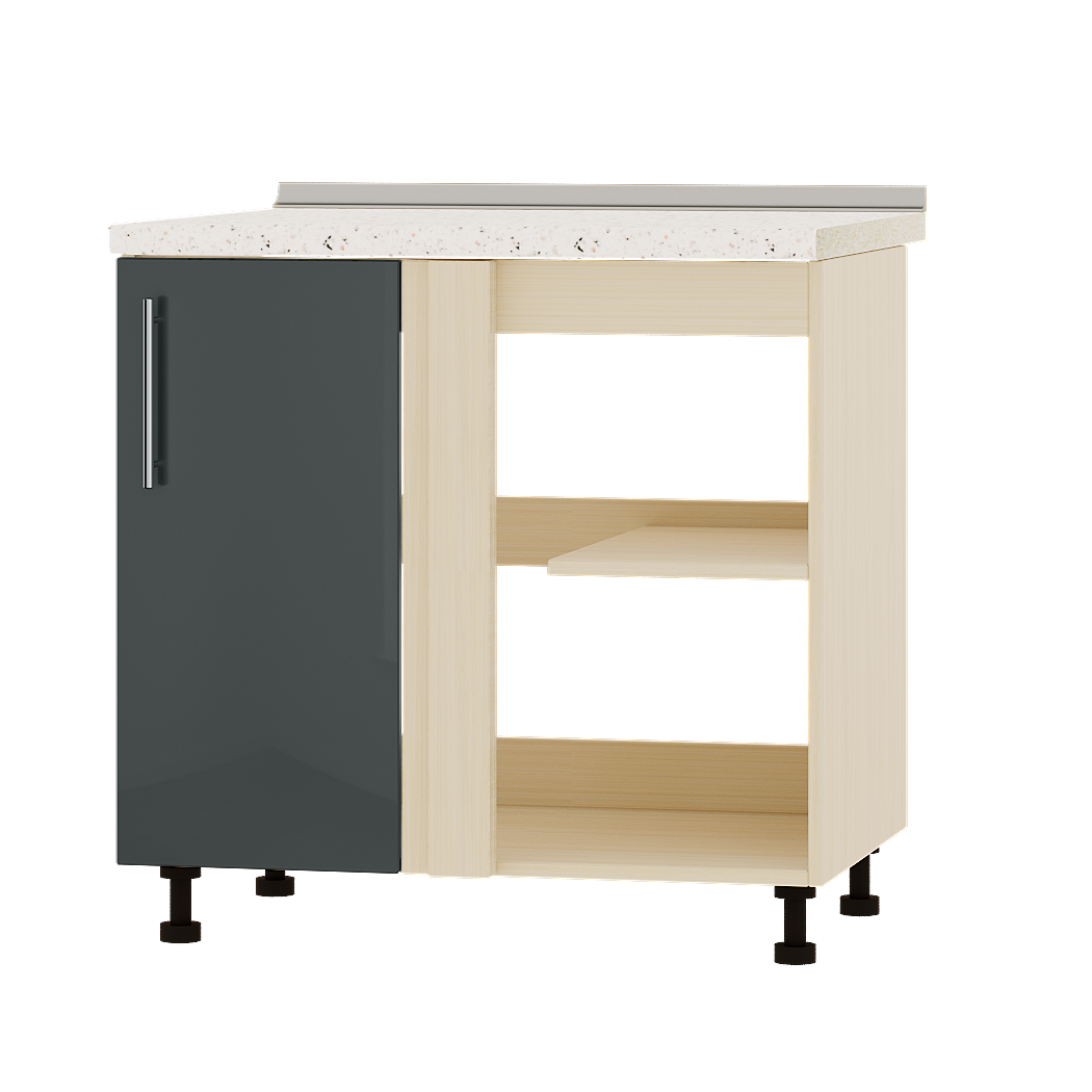 

Кухня Акрил модуль Низ Н89-845 Антрацит Глянец Дуб молочный 85х47х82 см