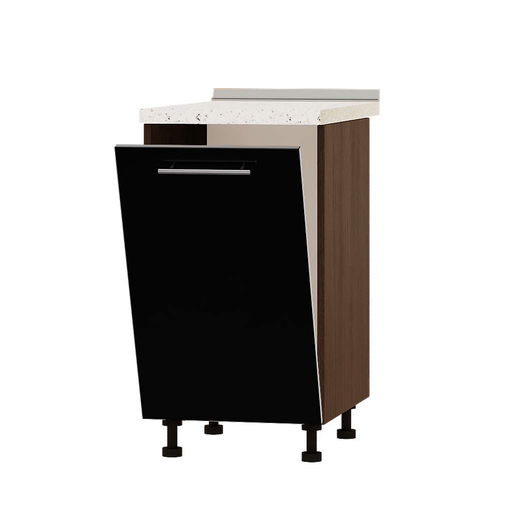 

Фасад кухонный Акрил для посудомоечной машины ПМ-450 Черный Глянец Венге темный 45х2х71 см