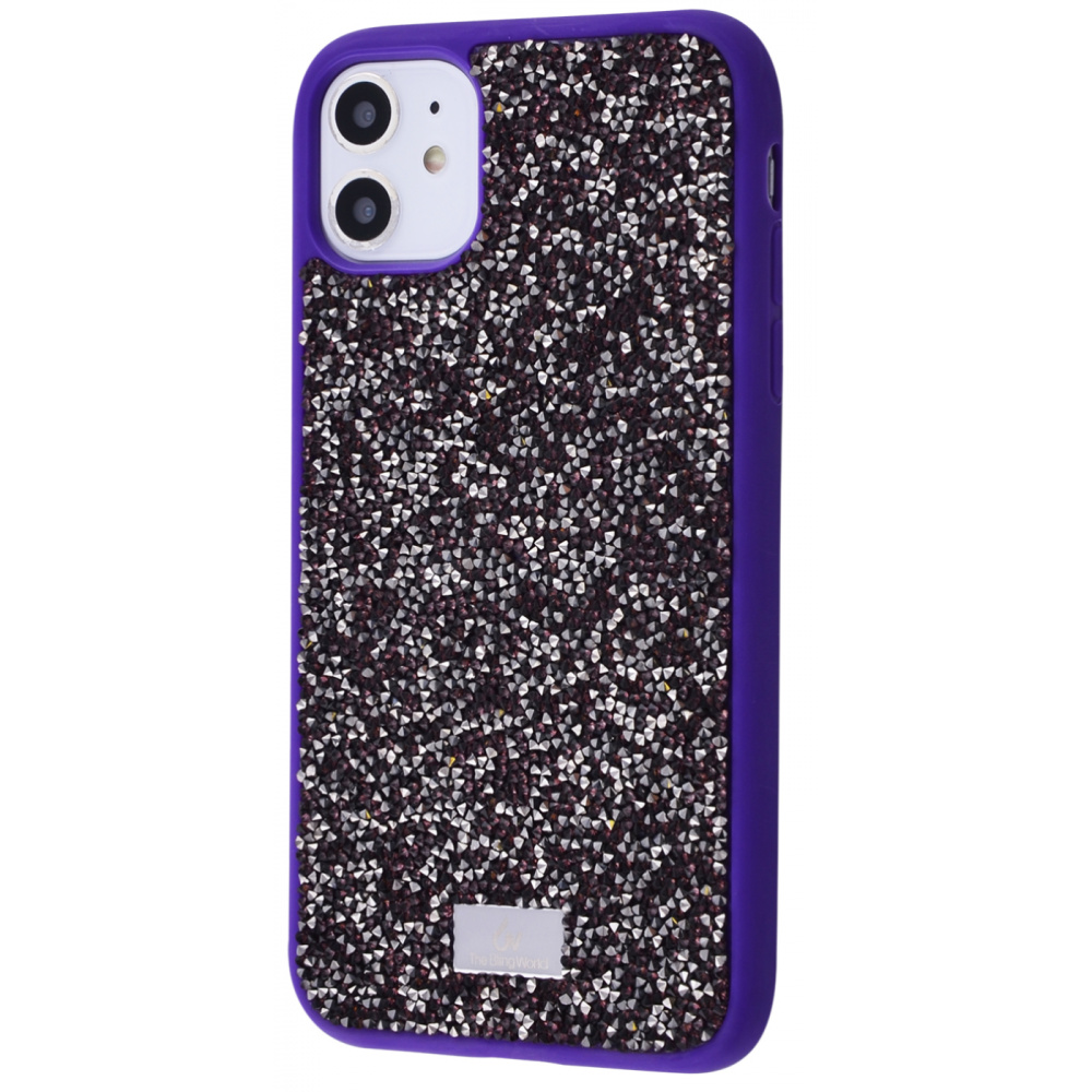 

Чехол с камнями и блёстками Bling World Grainy Diamonds (TPU) iPhone 11 purple Фиолетовый