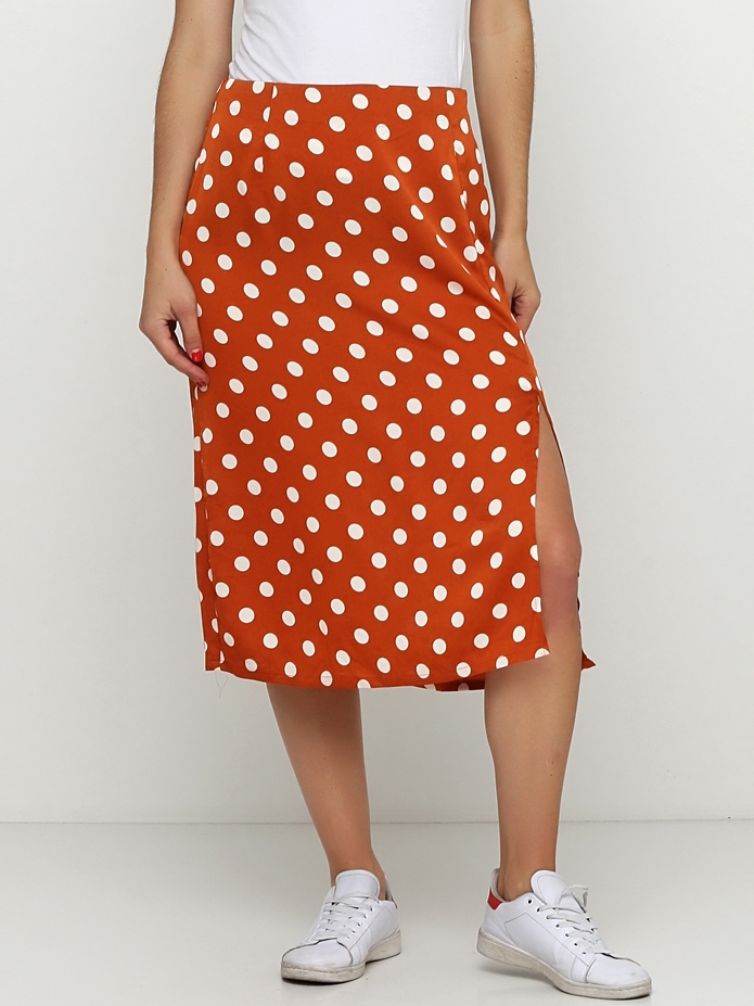

Юбка Boohoo ZU1089610_01 42 Коричневая с белым