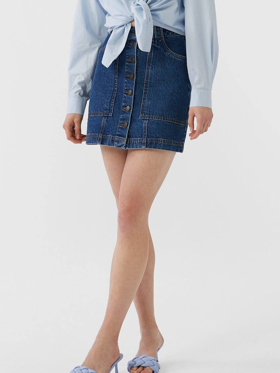 

Юбка джинсовая Stradivarius 5006/501/702  Синяя, Юбка джинсовая Stradivarius 5006/501/702 36 Синяя