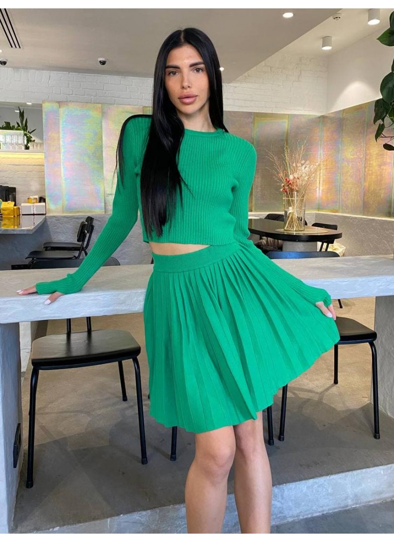 

Костюм тёплый Bala юбка с кофтой Modern Boutique зелёный, S КО9028