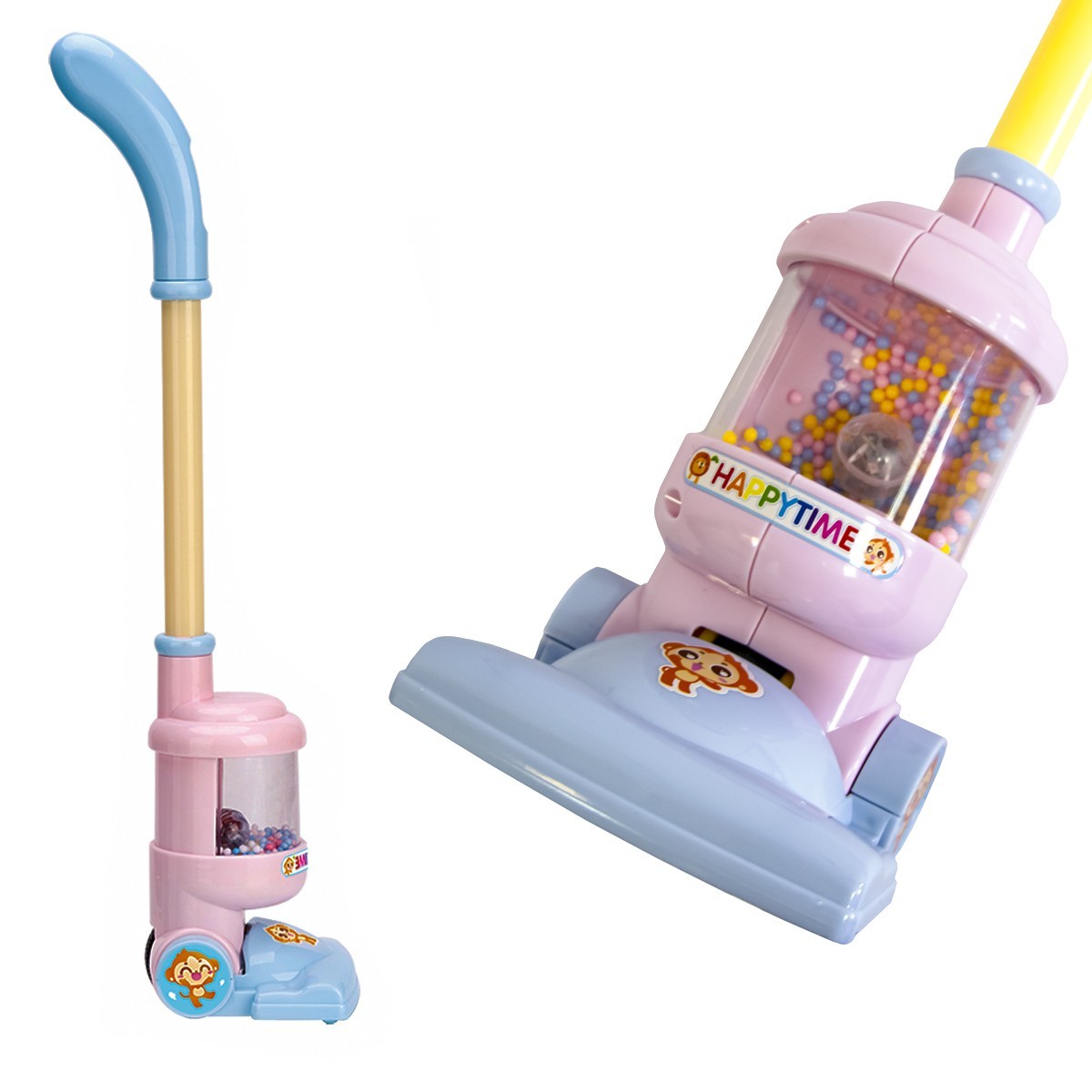 

Каталка для детей игрушечный пылесос Happy Cleaner детская каталка на палочке, іграшка каталка пилосос (1008695-Pink)