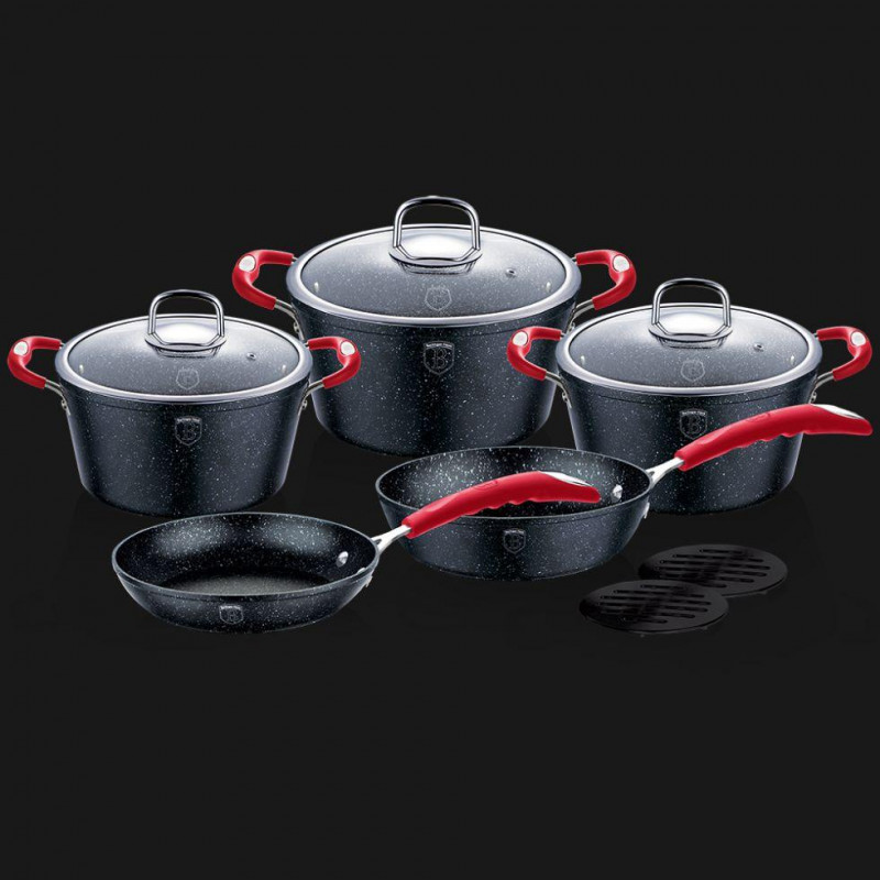 

Набор посуды 10 предметов Black Stone Touch Line Berlinger Haus BH-1166N