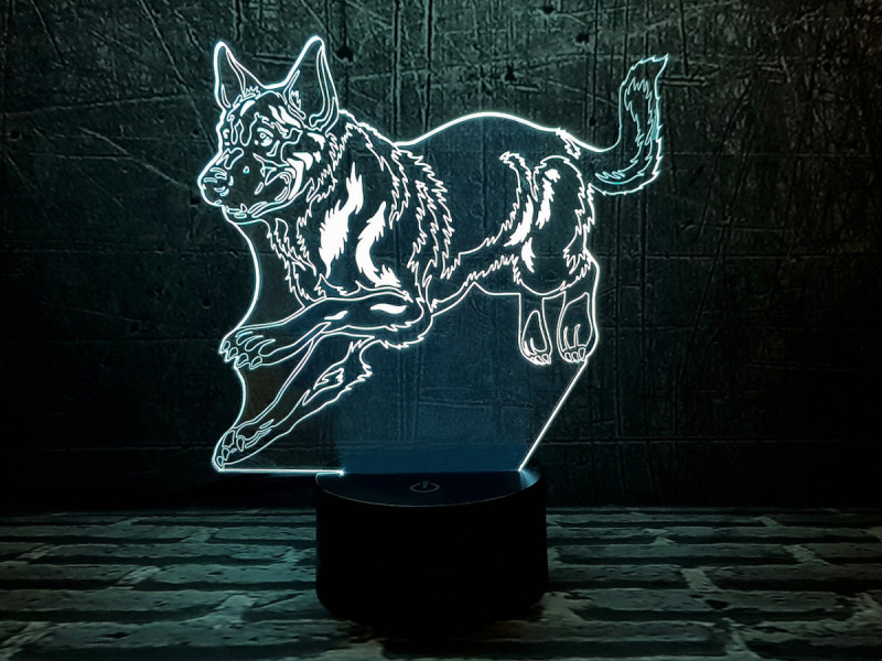 

Детский ночник - светильник "Немецкая овчарка 2" 3DTOYSLAMP