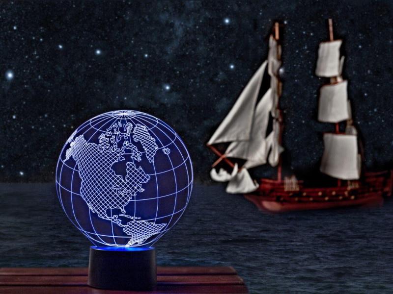 

Сменная пластина для 3D светильников "Глобус" 3DTOYSLAMP