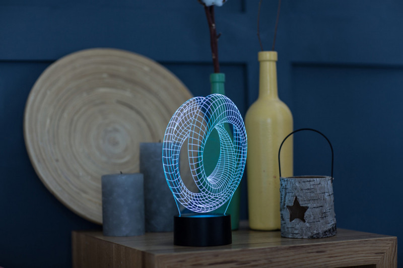 

Детский ночник - светильник "Лента Мебиуса 3" 3DTOYSLAMP