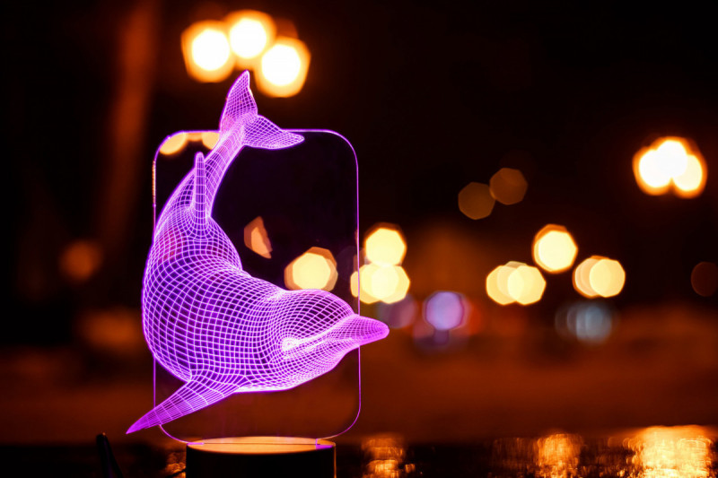 

Детский ночник - светильник "Дельфин" 3DTOYSLAMP