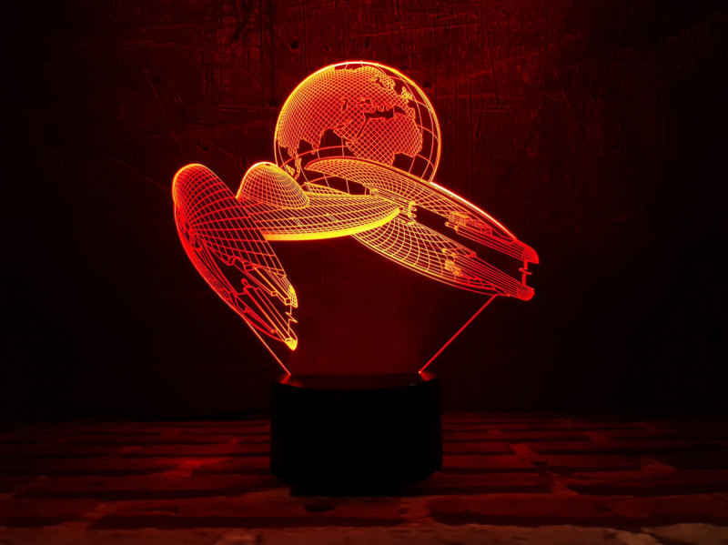 

Детский ночник - светильник "Космический корабль 2" 3DTOYSLAMP