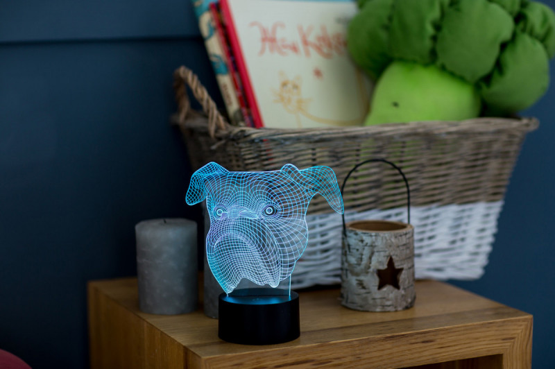 

Детский ночник - светильник "Бульдог" 3DTOYSLAMP