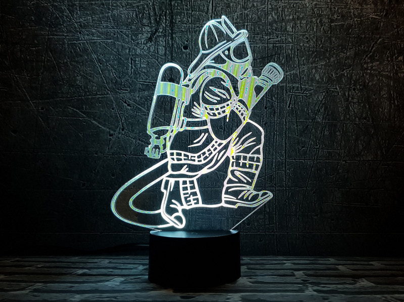 

3D светильник "Пожарный 2" 3DTOYSLAMP