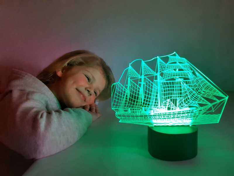 

Ночник - светильник детский "Корабль" 3DTOYSLAMP