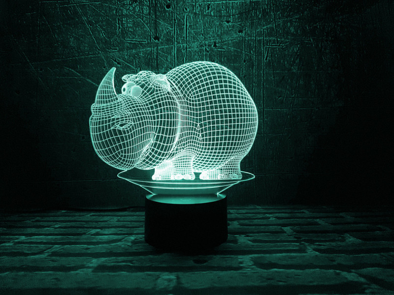 

3D лампа "Носорог" 3DTOYSLAMP