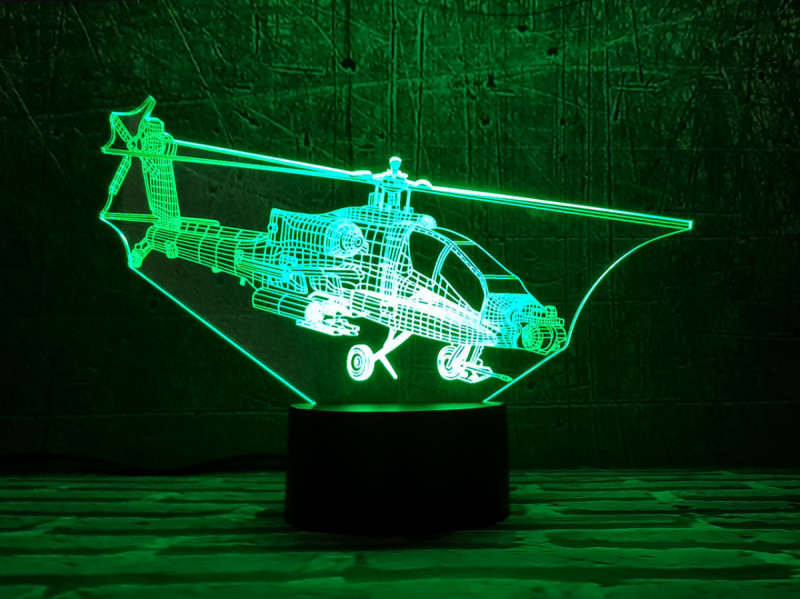 

Детский ночник -светильник "Вертолет 3" 3DTOYSLAMP