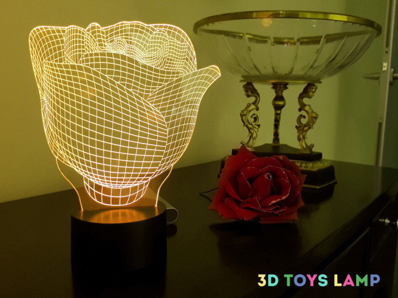 

3d светильник "Роза" 3DTOYSLAMP