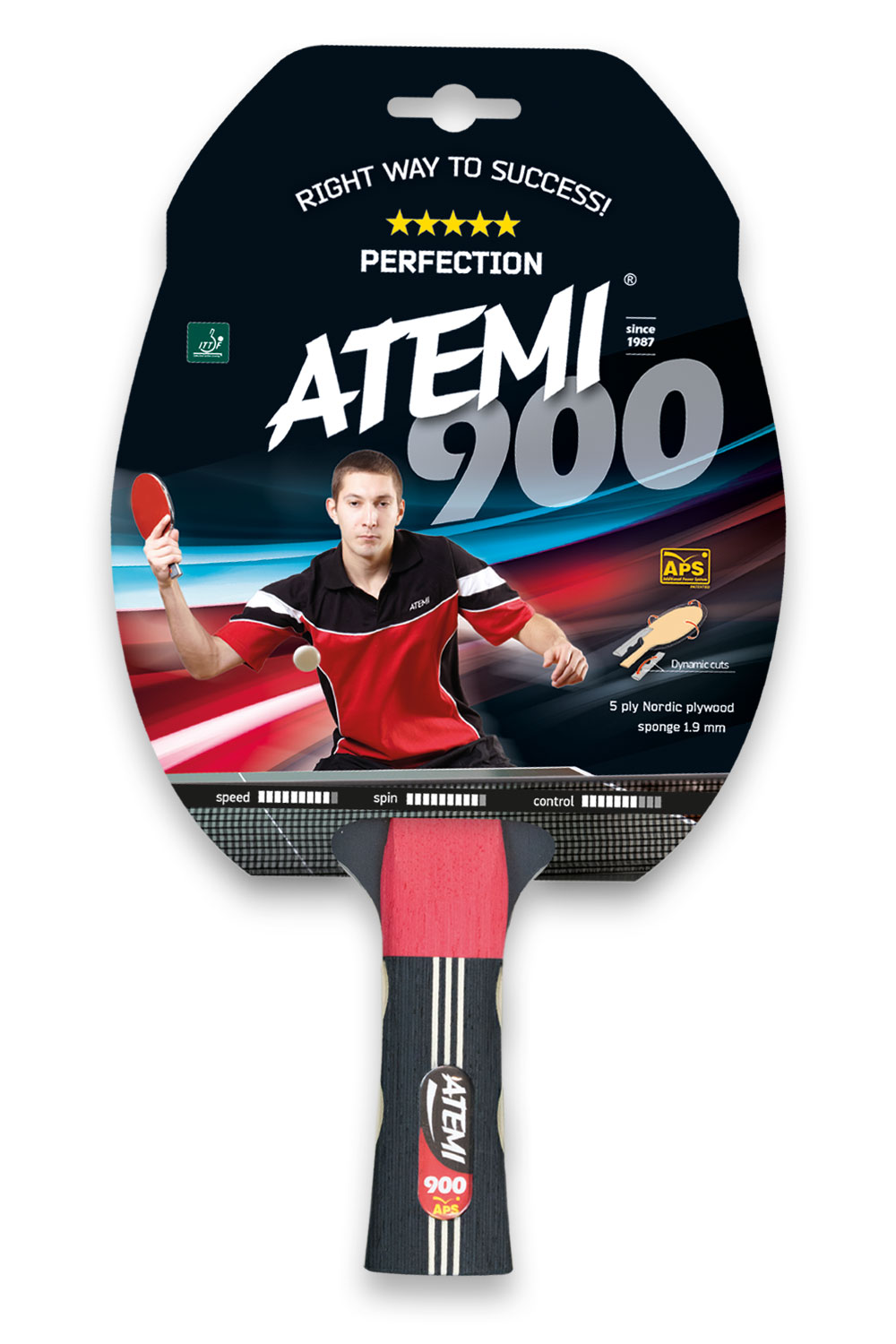 

Ракетка для настольного тенниса ATEMI 900 С Perfection коническая (00000161)