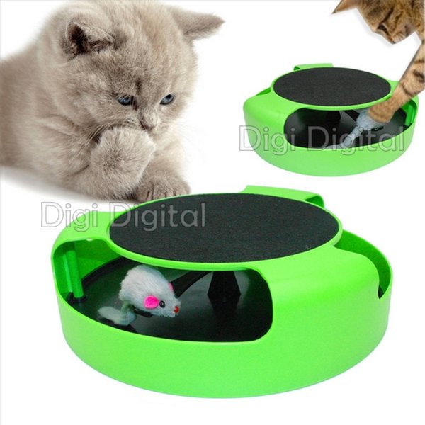 

Когтеточка с игрушкой мышь для кошек и котов Feline Зеленая