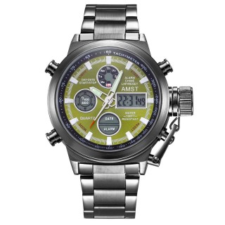 

Мужские наручные часы AMST 3003M Black-Green Metall