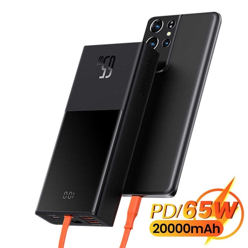 

Павербанк Baseus 65W Elf Quick Charge 20000mAh для MacBook/iPad/iPhone/ Xiaomi/ Samsung/Huawei/Lenovo