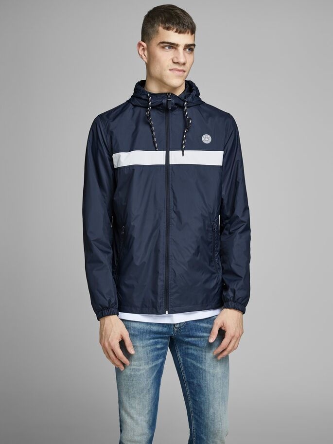 

Ветровка Jack & Jones  Темно-синий с белым 12165493Navy, Ветровка Jack & Jones M Темно-синий с белым 12165493Navy