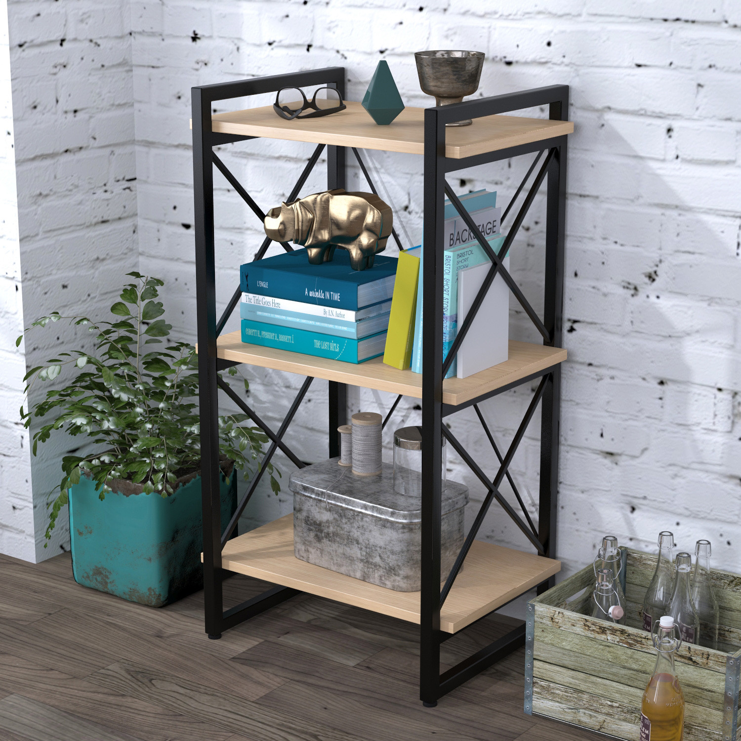 

Стеллаж Скиф-3-550 Loft Design Дуб Борас