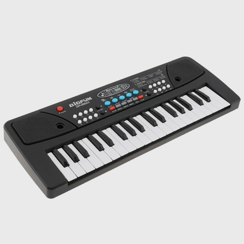 

Электронное пианино BIGFUN BF-430С, мультифункциональный детский синтезатор на 37 клавиш, запись, звук животных, USB, MP3, черный