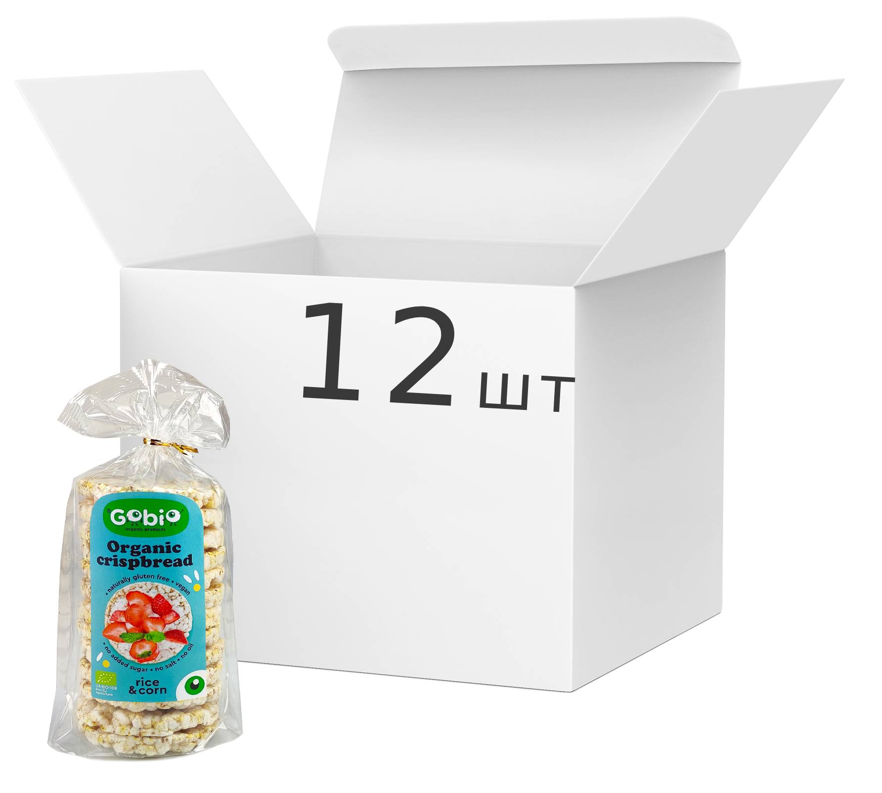Акція на Упаковка хлебцов Go Bio рисово-кукурузных с морской солью органических 100 г х 12 шт (8594203541375) від Rozetka UA