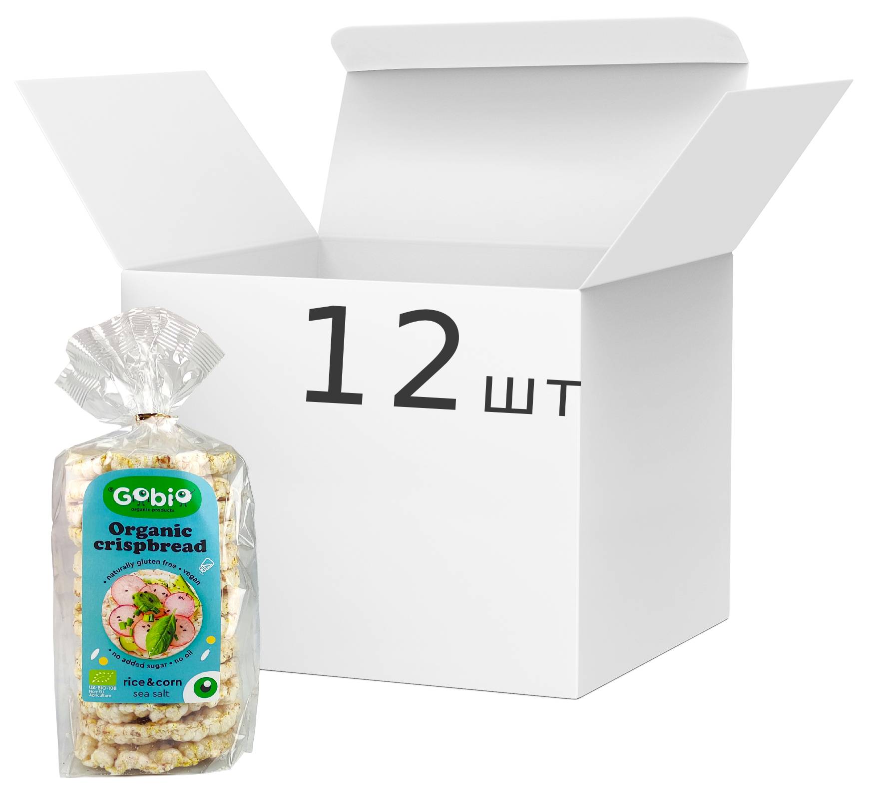 Акція на Упаковка хлебцов Go Bio рисово-кукурузных органических 100 г х 12 шт (8594203541382) від Rozetka UA