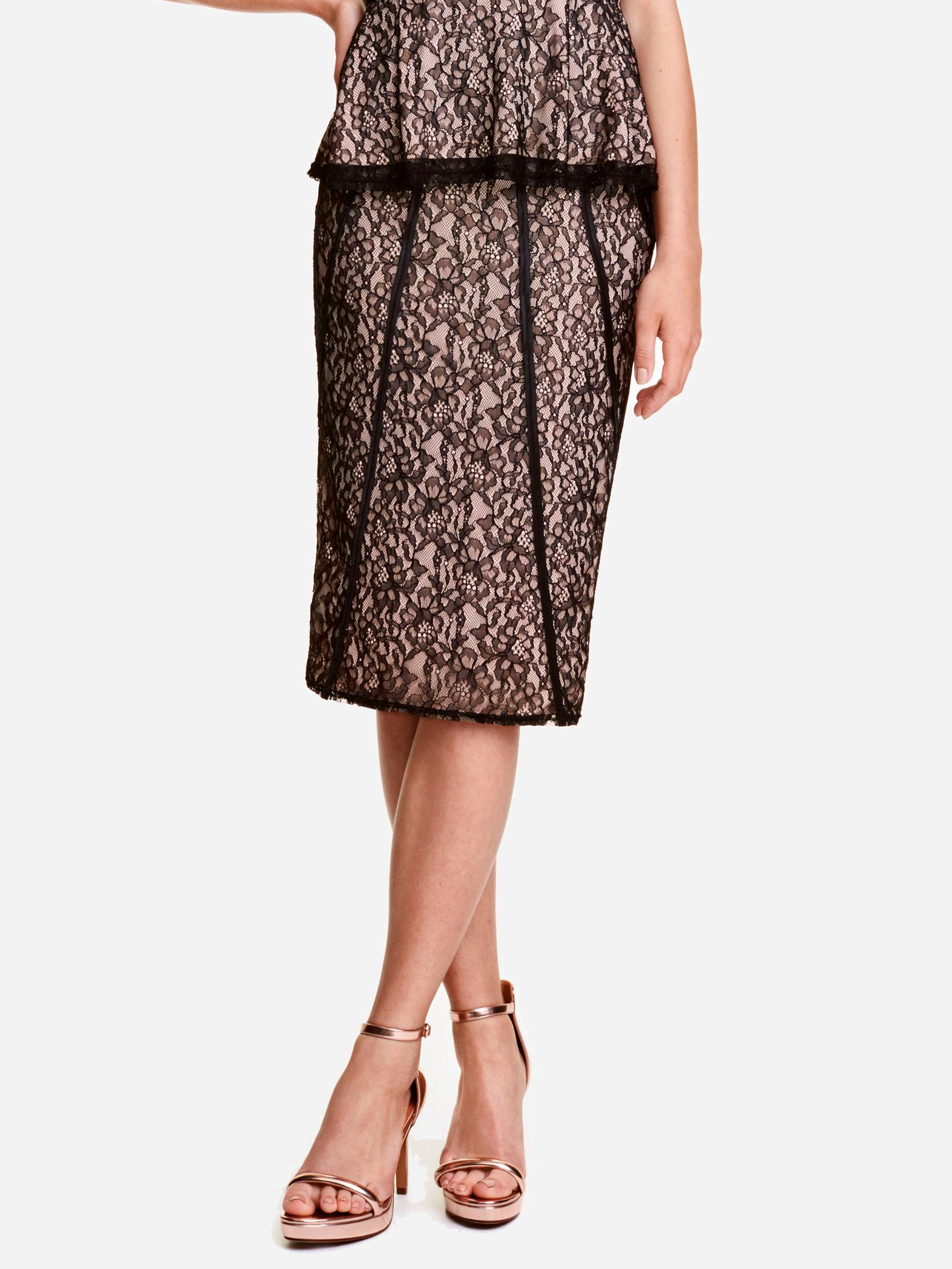 

Юбка H&M 4377584-ACZX 36 Черная с бежевым
