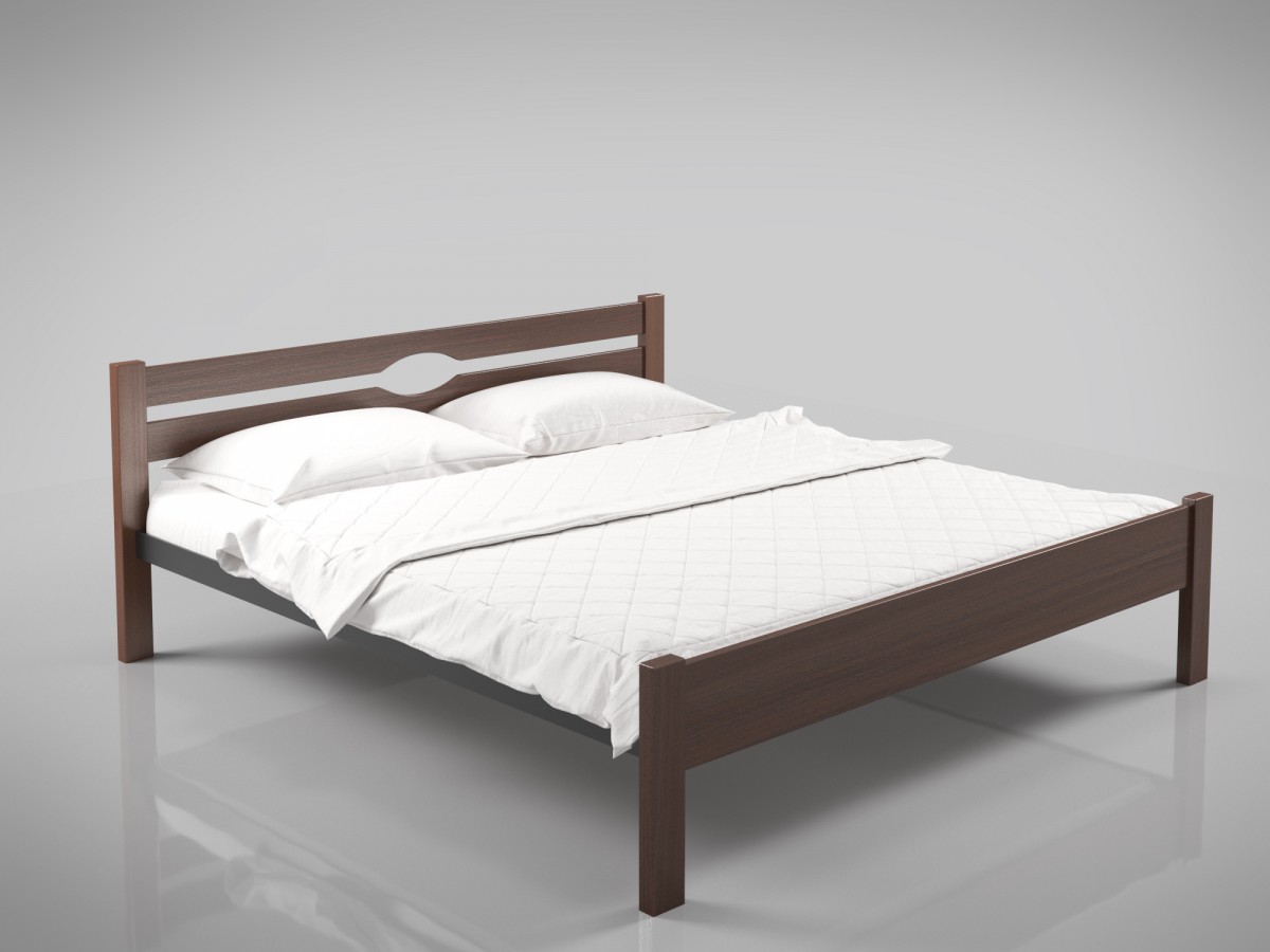 

Кровать Секвойя на деревянных ногах Tenero Черный бархат + Орех ножки 120х200